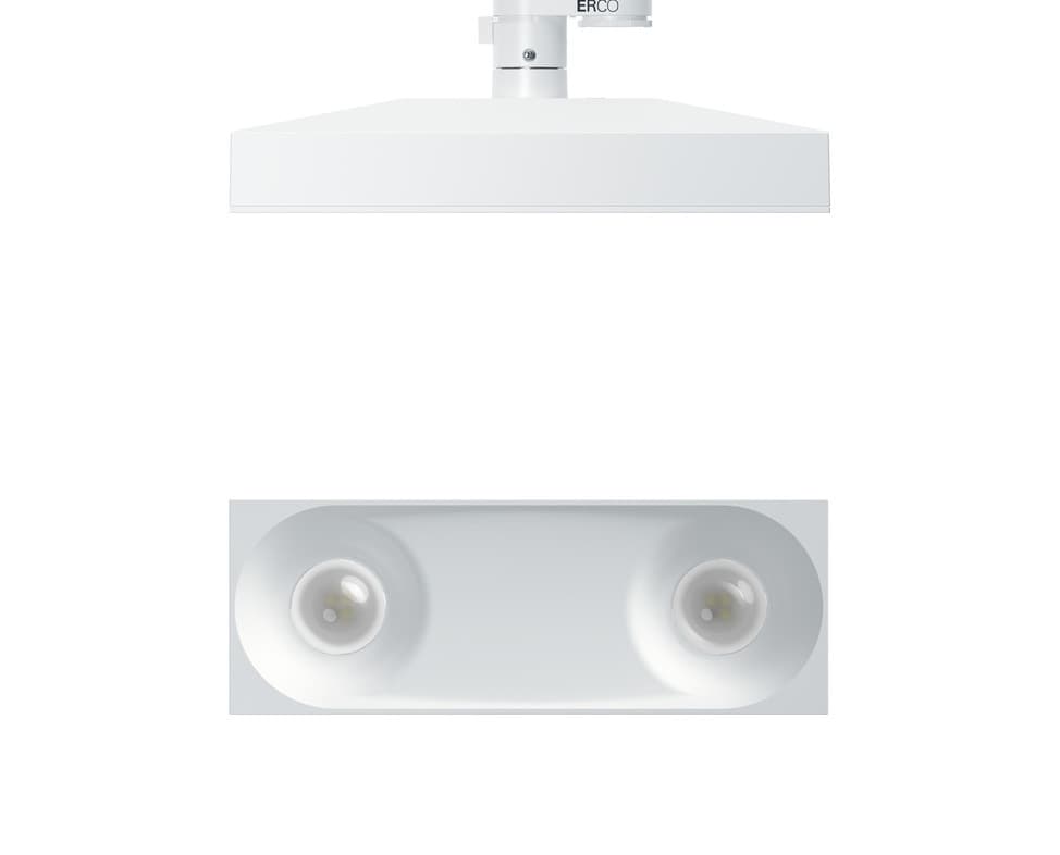 ERCO Downlight für Stromschienen: Flexible Bürobeleuchtung mit hohem Sehkomfort.