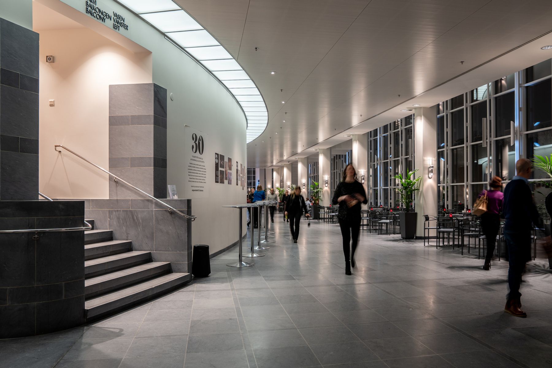 Helsinki Opera House. Architecture: Eero Hyvämäki, Jukka Karhunen, Risto Parkkinen, Helsinki; Electrical Planning: Reijo Lehtimäki, Ramboll Finland. Lighting design: Kaisa Lindstedt, Ramboll Finland; Electrical Planning: Reijo Lehtimäki, Ramboll Finland. Photography: Tomasz Majewski.