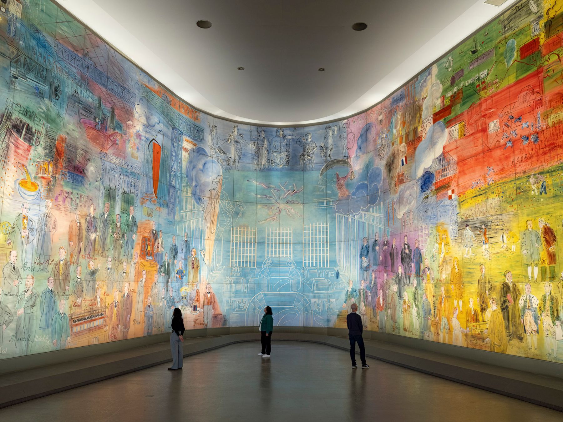 Musée d´Art Moderne (MAM), Salle Dufy, Paris. Photography: © DESIGN DE LUX/Vincent Muracciole 2024. Artwork Credit: Stéphanie Daniel, Raoul Dufy, “La Fée Electricité”, Musée d’Art Moderne de Paris.