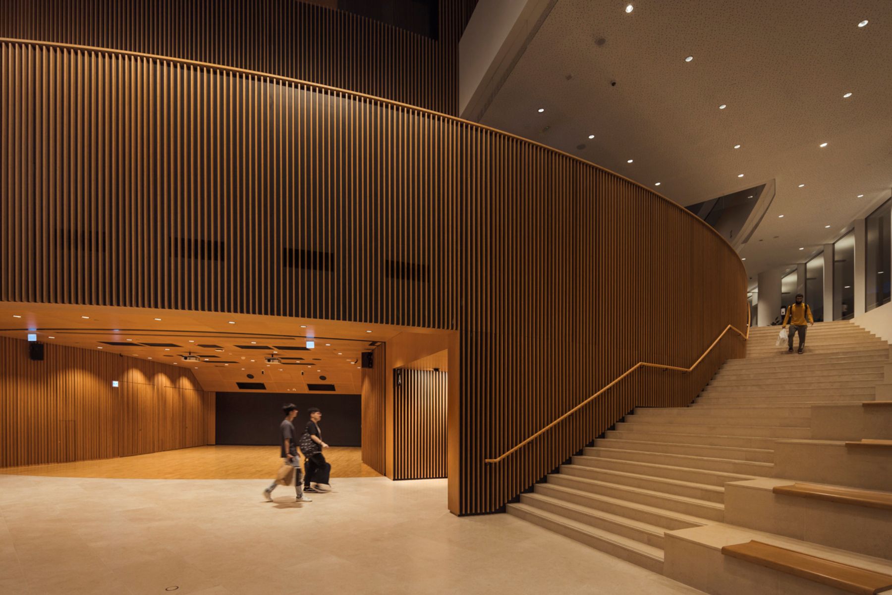 University of Science and Technology, Shaw Auditorium, Hong Kong. Architettura: Henning Larsen / Wong Tung and Partners (Executive). Progettazione illuminotecnica: Inhabit group. Fotografia: Jackie Chan.