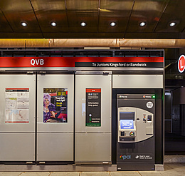 Estación de Metro Ligero, QVB, Sídney