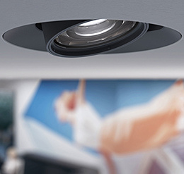 Quinta: The recessed spotlight with Darklight lenses