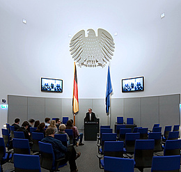 Exhibition space at Deutscher Dom church, Berlin