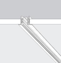 Recessed flanged track