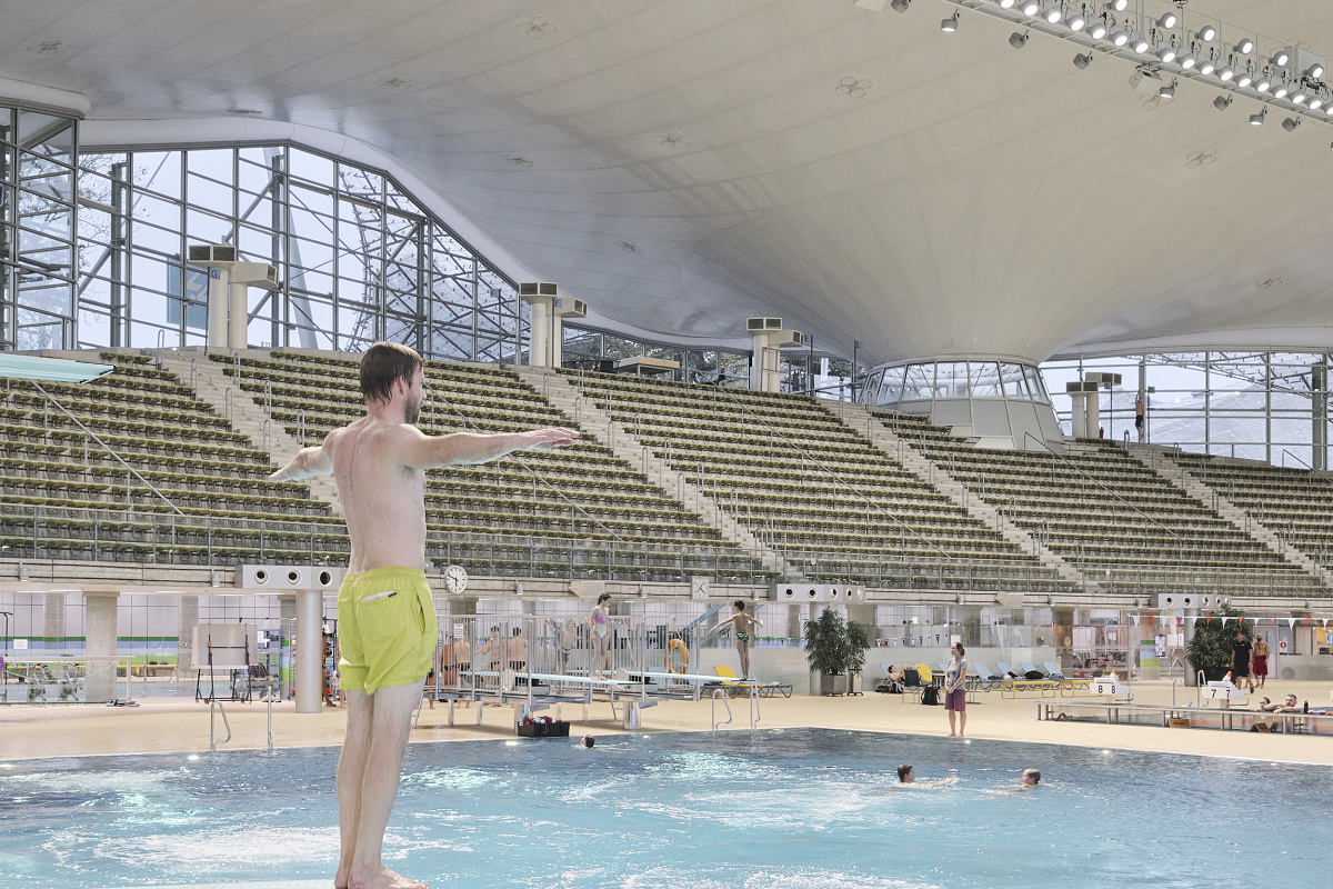 Rénovation d’éclairage en LED de la piscine olympique de Munich 