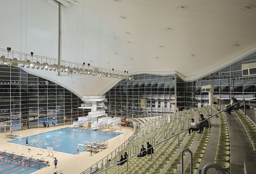 LED relighting Aquatic Centre at Olympic Park, Munich 